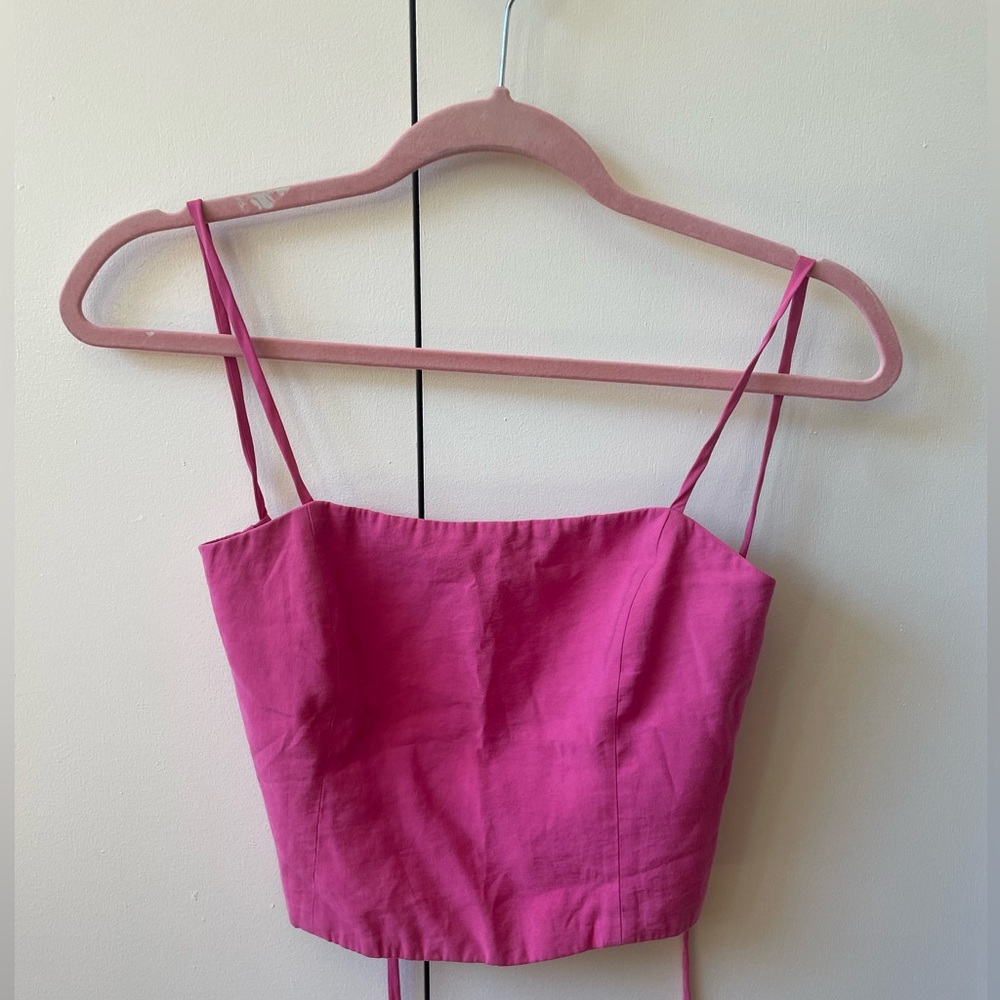 Zara Hot Pink Spaghetti Strap Tank Top